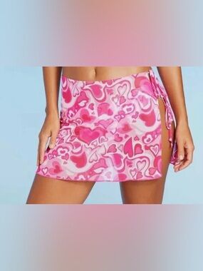 Pink Heart Swimsuit Cover Up